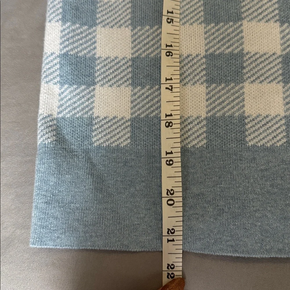 Kinross Gingham Cardigan NWOT 🩵 - Picture 8 of 8